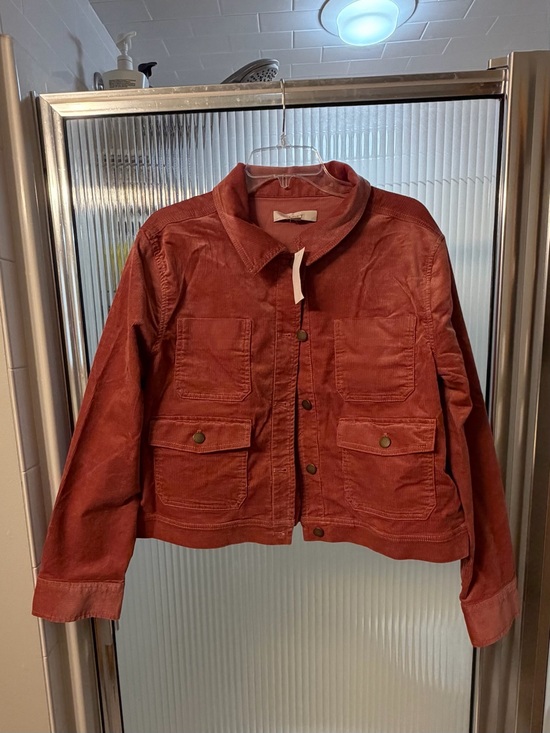 LOFT Jackets & Blazers - LOFT Pink Corduroy Utility Jacket